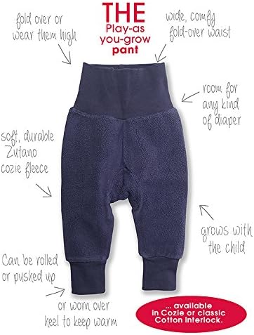 Zutano Unisex Bebek Cozie Polar Manşet Pantolon, Erkek ve Kızlar için Bebek Sweatpants