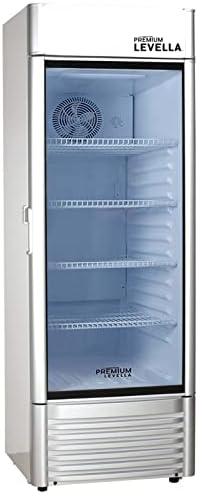 Premium Levella PRF155DX Tek Kapılı Merchandiser Buzdolabı-Dik İçecek Soğutucusu - 15,5 cu ft-Gümüş