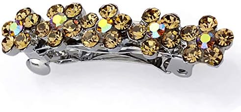Dekoratif saç tokası çiçekler yapay elmas kristal saç tokası