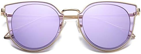SOJOS Moda Yuvarlak Polarize Güneş Gözlüğü Kadınlar için UV400 Aynalı Lens SJ1057