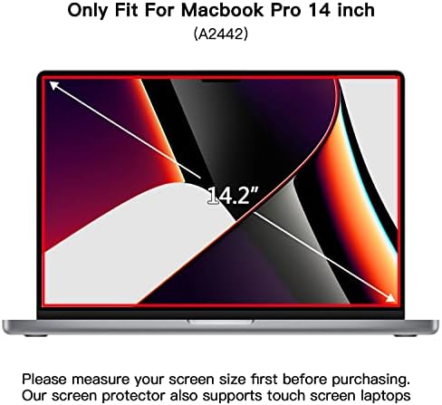F FORITO 2 Paket Laptop Ekran Koruyucu ile Uyumlu MacBook Pro 14 İnç 2021 M1 Pro / M1 Max A2442, Anti Parlama / Anti Scratch