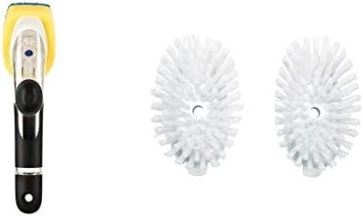 OXO Good Grips Sabunluk Fırçalayın ve Good Grips Sabunluk Fırçası Yedekler, 2'li Paket, Beyaz, 2 CT