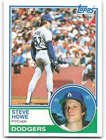 1983 Topps Beyzbol 170 Steve Howe Los Angeles Dodgers Topps Şirketinden Resmi MLB Ticaret Kartı Ham (ESKİ veya Daha İyi) Durumda
