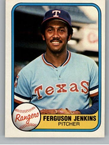 1981 Fleer 622 Fergie Jenkins Texas Rangers Resmi MLB Ticaret Kartı Ham (ESKİ MT veya Daha iyi) Durumda