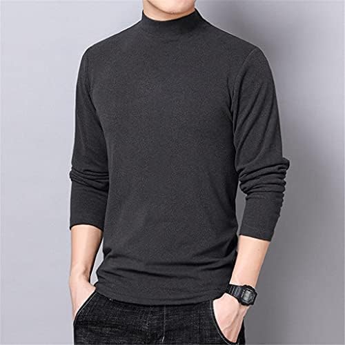 ZLYPSW erkek Uzun Kollu Yarım-yüksek-Boyun termal iç çamaşır erkek Dip Gömlek Düz Renk Slim-fit Single (Renk: D, Boyutu: Bir