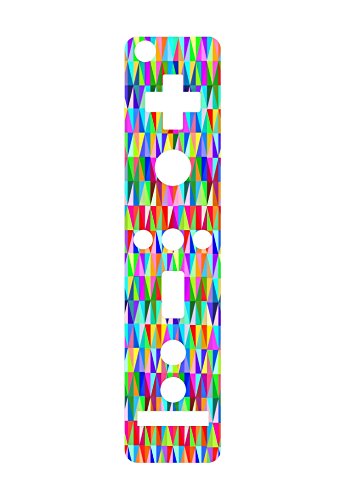 Üçgenler Desen Sürü Parlak Renkler Eğlenceli Vinil Decal Sticker Cilt debbie'nin Tasarımlar tarafından Wiimote Wii Controller