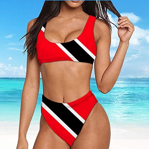 PrelerDIY Sanat Bayrak Bikini Setleri Tek / Iki Parçalı Mayo Mayo Spor Mayo Beachwear Kız Kadınlar ıçin