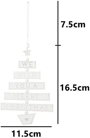 SKYROPNG Noel Asılı Kolye - 4 Adet Ahşap Noel Ağacı Çit Süsler Merry Christmas Harfler Kolye noel dekoru Ev Kolye Damla Süsler