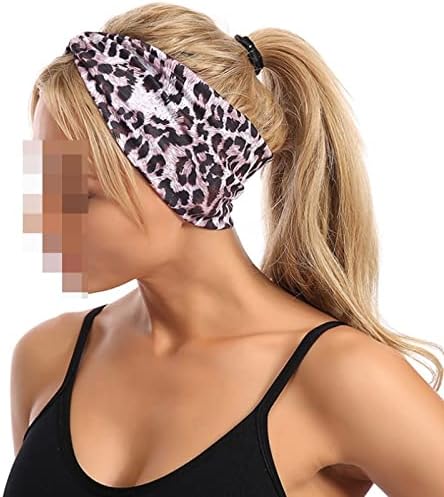 ASZX Çiçek Leopar Türban Düğüm Headwrap Spor Elastik Yoga Hairband Moda Unisex Kumaş Geniş Bandı 113 (Renk: 05, Boyutu: Bir Boyut)