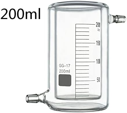 DADAKEWİN 200 ml Cam ceketli Beher çift Katmanlı Flask reaktör şişe Beher Borosilikat 3.3 cam ısıya dayanıklı kalınlaşmış cam