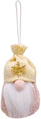 CFSNCM Noel Süslemeleri Kar Tanesi Örme Şapka Orman Yaşlı Bebek Süsleri Yaratıcı Yeni Meçhul Bebek (Renk: Sarı)
