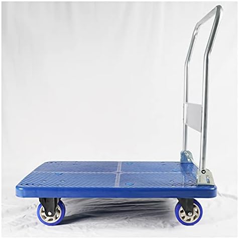Platform El Arabası Plastik Platform Arabası 4 Tekerlekli Hafif ve Katlanabilir El Arabası Bagaj için 360 Derece Çekme ve İtme