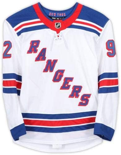 Dawson Leedahl New York Rangers Oyunu-2018-19 NHL Sezon Öncesi 92 numaralı Beyaz Formayı Kullandı-Boyut 56-Oyun NHL Formalarını