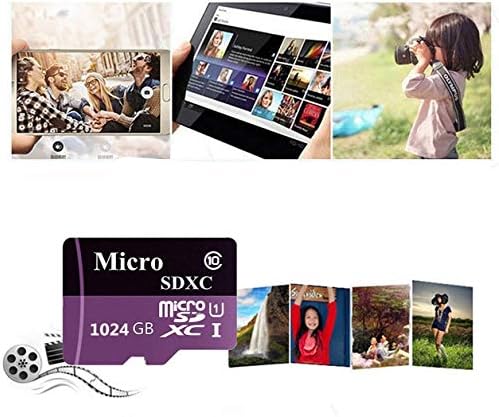 Mikro SDXC Kart 1 TB Flash Bellek SD Kart 1024 GB Yüksek Hızlı Sınıf 10 Adaptörü ile Android Akıllı Telefonlar için