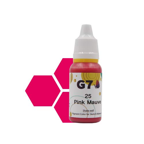 G7 Premium Pigment - - Kalıcı Makyaj Dövme Mürekkebi 15ml (25 Pembe Leylak Rengi)
