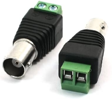Aexıt 2 Adet Ses ve Video Aksesuarları Koaksiyel CAT5 CCTV Koaksiyel Kamera BNC Femle Video Konnektörleri ve Adaptörleri Balun