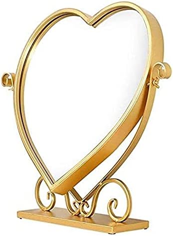Küçük Ayna makyaj aynası, demir İskandinav Masaüstü Ayna Döndürülebilir Yaratıcı Dekoratif Altın HD Masaüstü Ayna makyaj aynası