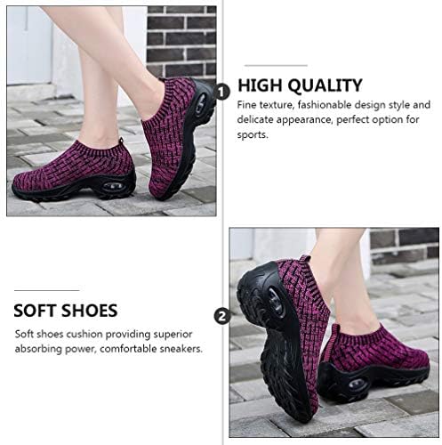 Holibanna Kadın koşu ayakkabıları Yüksek Üst Örgü spor ayakkabı Nefes Sneakers Slip-On yürüyüş ayakkabısı için Spor Koşu