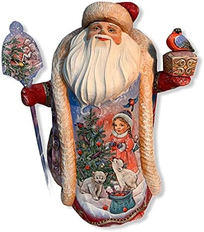 Yazarın Ahşap Noel Rus Noel Baba Heykelciği 14,17 Boyunda, Sergiev Posad'dan Rus Sanatçılar tarafından sevgiyle Oyulmuş ve Boyanmıştır.Rusya'da