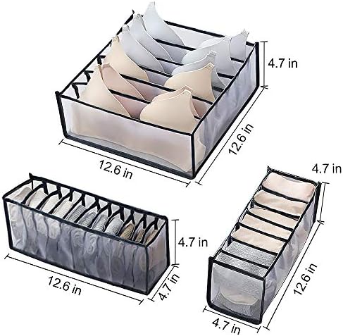 Riccioney 5 Paket Katlanabilir Iç Çamaşırı Çekmece Organizatör Seti, 6/7/11 Cep Dolap Iç Çamaşırı Organizatör Dresser Depolama