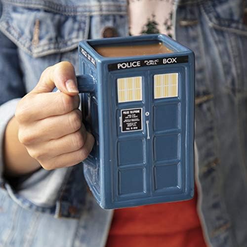 Doctor Who Tardıs Kupa / Kapaklı Resmi Kare Şekilli Seramik Kahve Kupası / En Sevdiğiniz Kahve, Çay Veya Diğer İçeceklerin 17