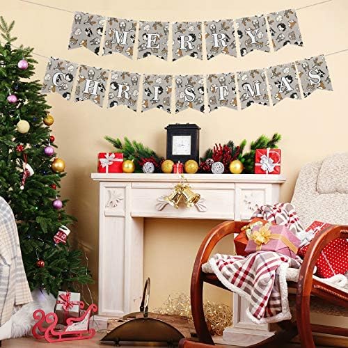 Blueangle Merry Christmas Banner-Sevimli Woodland Hayvanlar Bunting Noel Süslemeleri Kapalı Ev Ofis Parti Malzemeleri için