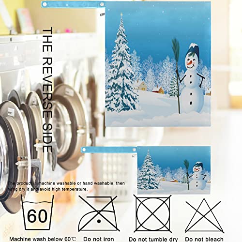 visesunny Noel Mutlu Kardan Adam ve Ağacı Fermuarlı Cepler ile 2 Adet Islak Çanta Yıkanabilir Kullanımlık Seyahat için Ferah