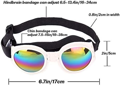 CHULAI 3 Pcs Şık Pet Gözlük Serin Köpek Güneş Gözlüğü Köpek Doggles Su Geçirmez Rüzgar Geçirmez Gözlük UV Koruma Sunglass için