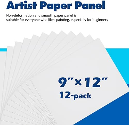 Düşen Sanat Sanatçı Kağıt Tuval Panelleri Boyama, 9 x 12 İnç Boş Beyaz Kağıt Paneller, Sanat, El Sanatları, Resim ve Daha Fazlasını
