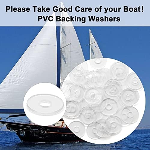 100 Esnek Şeffaf PVC Destek Yıkayıcılar Deniz Sınıfı Paslanmaz Çelik 3/8 Soket Tuval Snap Düğmesi için Kullanın