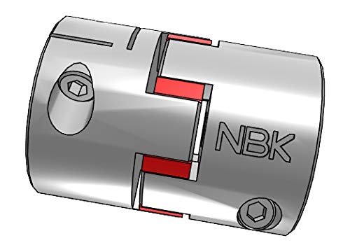 NBK MJC-95CS-RD-1 3/8-48 Çeneli Esnek Kaplin, Sıkma Tipi, Delik Çapları 1-3 / 8 ve 48 mm