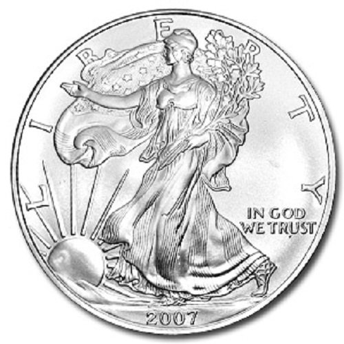 2007 Amerikan Gümüş Kartalı .Orijinallik Sertifikamızla 999 İnce Gümüş Dolar Sirküle Edilmemiş ABD Nane