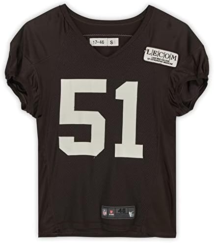 Mack Wilson Cleveland Browns Uygulaması-2020 NFL Sezonundan 51 numaralı Kahverengi Formayı Kullandı-46 Beden-İmzasız NFL Oyunu