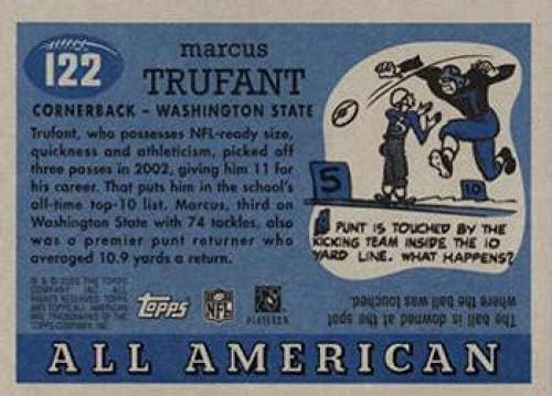 2003 Topps Tüm Amerikan Futbolu 122 Marcus Trufant SP RC Çaylak Yıkama Devlet Cougars Resmi NFL Ticaret Kartı