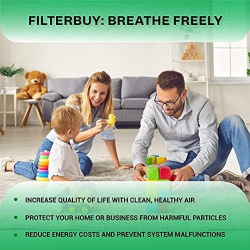 Filterbuy 21x21x1 Hava Filtresi MERV 13, Pileli HVAC AC Fırın Filtreleri (12'li Paket, Platin)