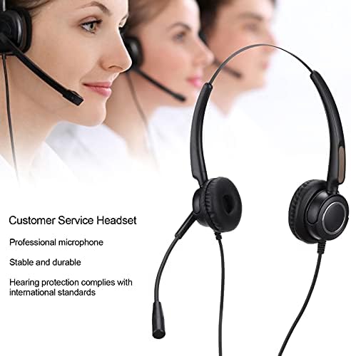 mumisuto Kablolu Kulaklık, Gürültü Önleyici Mikrofonlu Stereo Kulaklıklar Softphone Çağrı Merkezi Ofisi için Telefon Servis Kulaklığı
