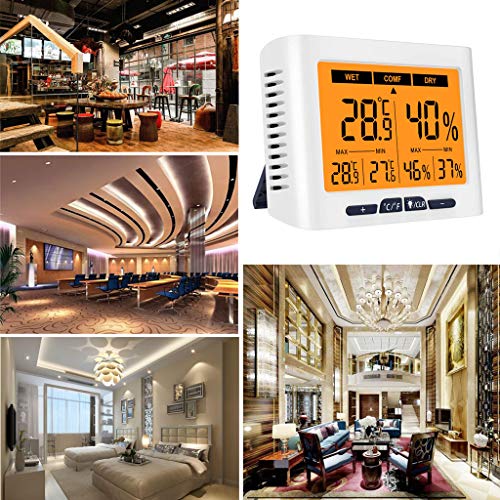 keaıduoa LCD Higrometre Kapalı Termometre, Masaüstü Dijital Sıcaklık ve Nem Ölçer