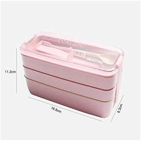 All-in-One Istiflenebilir Bento Öğle Yemeği kutu Konteyner Taşınabilir Gıda Konteyner Bento Kutuları için Okul Ofis (Renk: 1)
