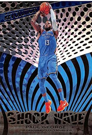 2018-19 Panini Devrimi Şok Dalgası Basketbol 25 Paul George Oklahoma City Thunder Resmi NBA Ticaret Kartı Panini Tarafından