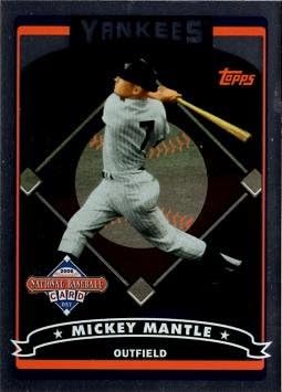 2006 Topps Ulusal Beyzbol Kartı Günü T2 Mickey Mantle New York Yankees-Arkadaki Yıldan Yıla İstatistikleri Tamamlayın