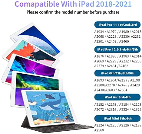iPad 9. Nesil için tesha'nın Kalem, Manyetik, Şarj edilebilir, Tilt, Palmiye Ret Kalem Pro 1112 2018-2021/iPad 6/7/8/9 Gen, iPad