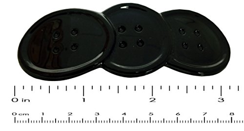 Parcelona Fransız Düğme Parlak Siyah Selüloit Asetat Otomatik Saç Tokası Barrette