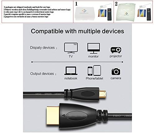 1.4 Sürüm Mikro HDMI HDMI Kablosu 3D 1080 P Erkek-Erkek için tablet Telefon HDTV PS3 Xbox Kamera GoPro 1 m 3 m 5 m,3 m