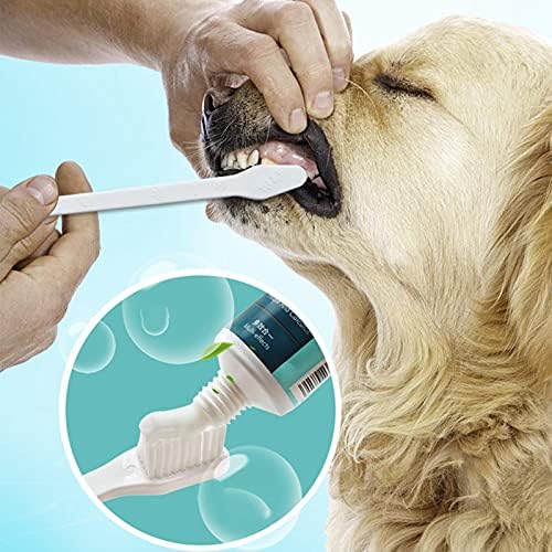 Köpek Diş Fırçalama Seti, Köpek Diş Bakım Seti Ağız için Süper Yumuşak Kıllara Sahip Evcil Hayvan Ağız Malzemeleri (Ferahlatıcı