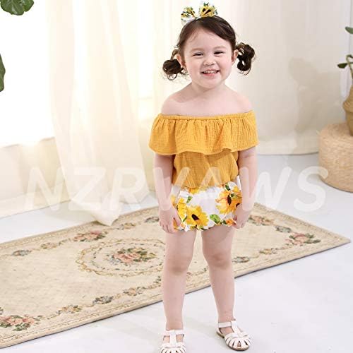 Yenidoğan Bebek Kız Giysileri Yaz Bebek Kız Toddler Kıyafet Fırfır Çiçek Halen Pantolon Bandı 3 adet Giyim Seti