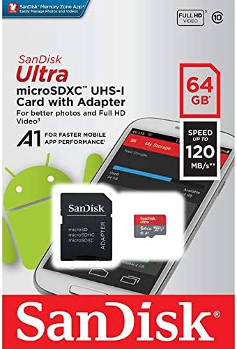 Ultra 64 GB microSDXC HTC P3470 Artı SanFlash ve SanDisk tarafından Doğrulanmış Çalışır (A1/C10/U1/8 k/120MBs)