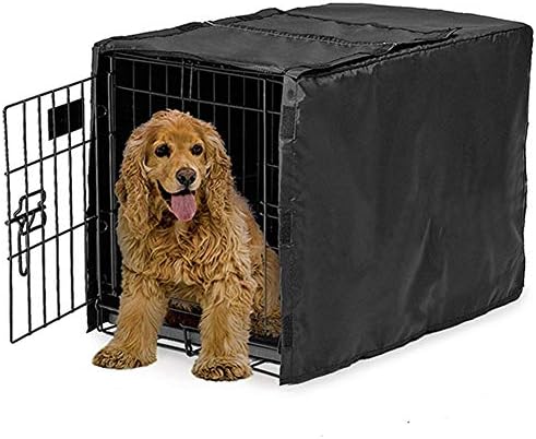 Tel Kasalar için Köpek Sandık Kapağı, Çoğu 24-48 inç Köpek Kasasına Uyar, Dayanıklı Su Geçirmez Rüzgar Geçirmez Evcil hayvan