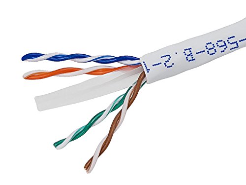 300 Ft-UTP Kedi. 6 Dökme Kablo, (UL/CSA) Duvar İçi Nominal (CMG) %100 Bakır 24 Awg Ethernet Katı Bakır, Gri Renk,