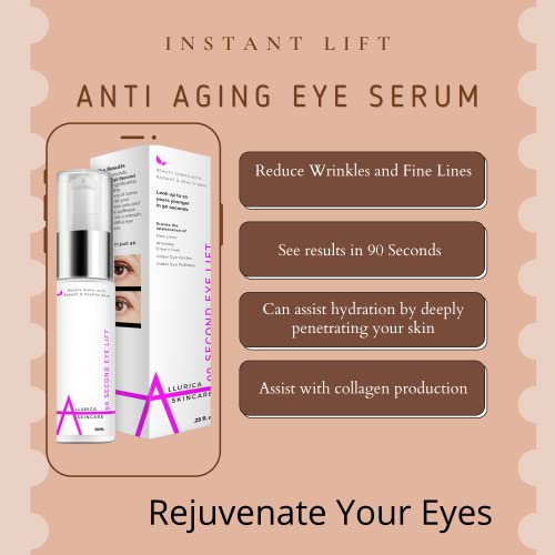 Yaşlanma Karşıtı Göz Serumu - 90 Saniye Göz Germe-Allurica Skincare'in Yeni Devrim Niteliğindeki Formülü