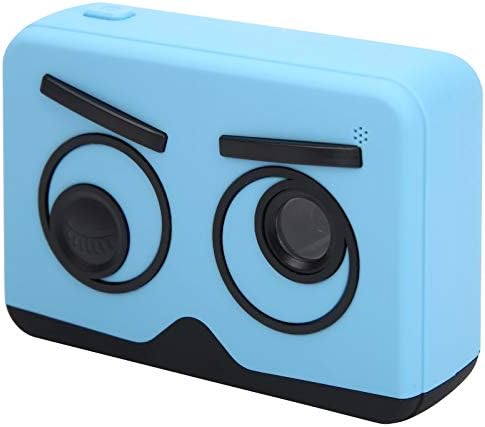 01 Küçük Kamera, Çift Lensli Dijital Video Kamera Fotoğraf Çekmek için Video Kaydetmek için Anti-Kayıp Kayışlı Çok İşlevli (Mavi)